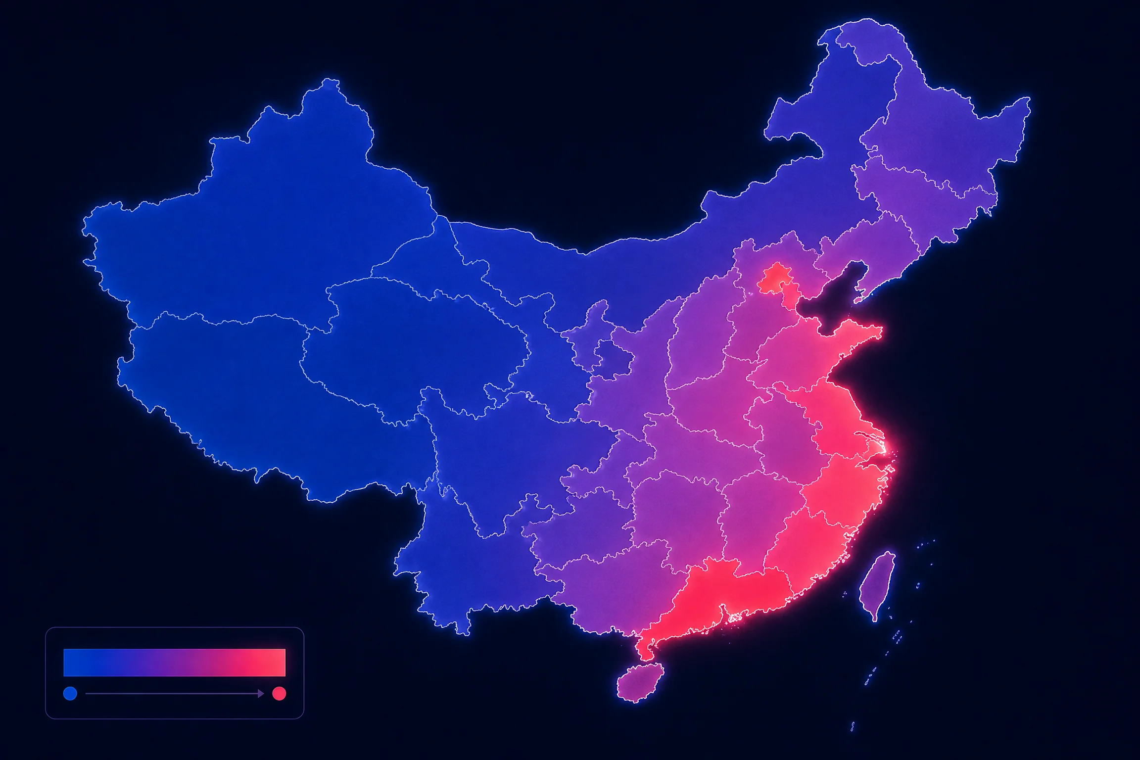 黑料 官网中国地域关注度热力分布图